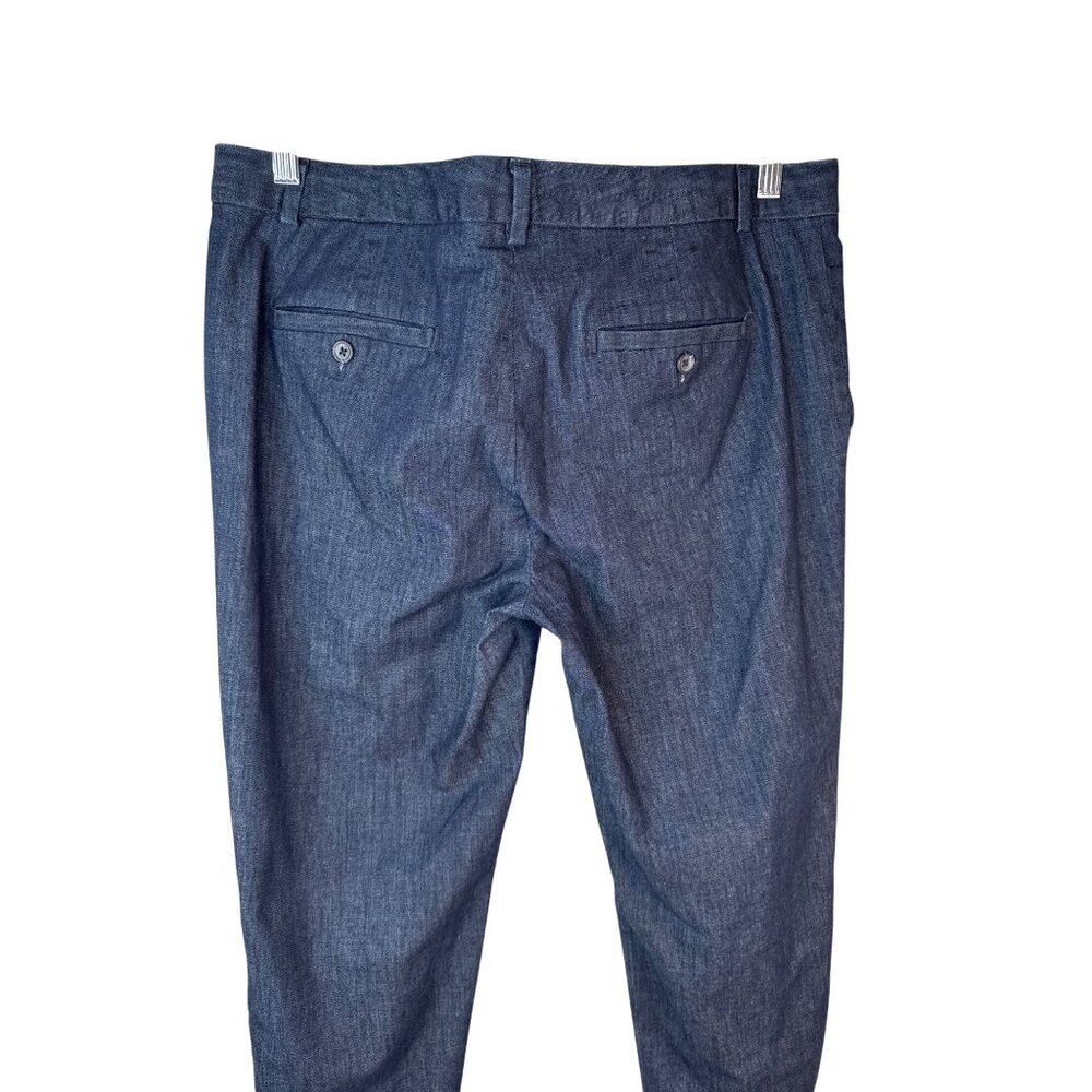 Banana Republic Size 31/12 Womens Avery Blue Slim Fit Trousers Cotton Blend - Picture 9 of 12